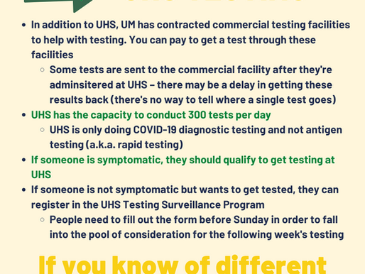 COVID Testing at the University of Michgan