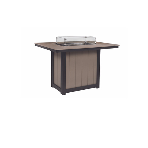 Donoma Rectangular Bar Height Fire Table | Berlin Gardens