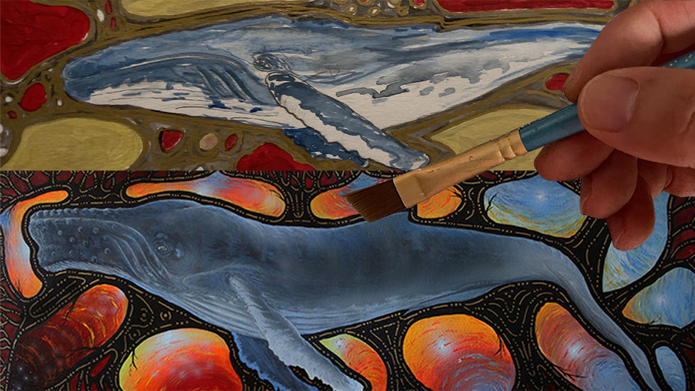 humpback whale painting