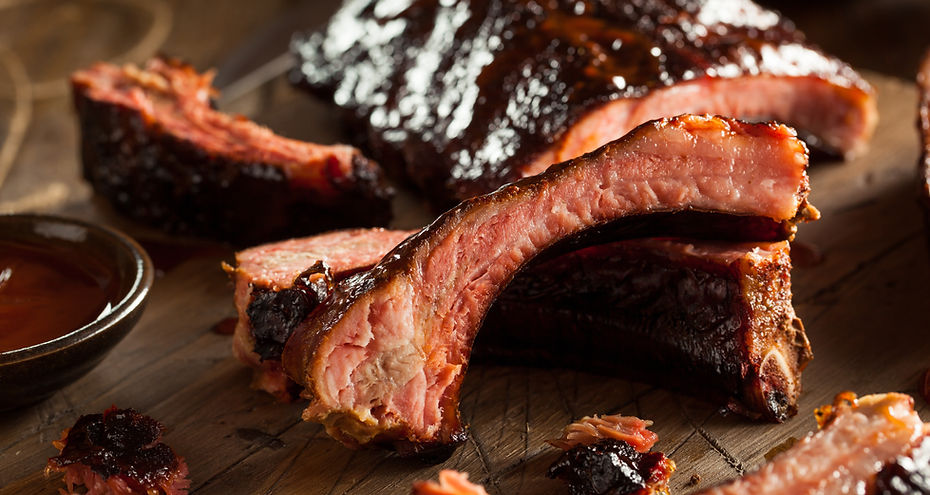Homemade Smoked Barbecue Pork Ribs Ready to Eat.jpg