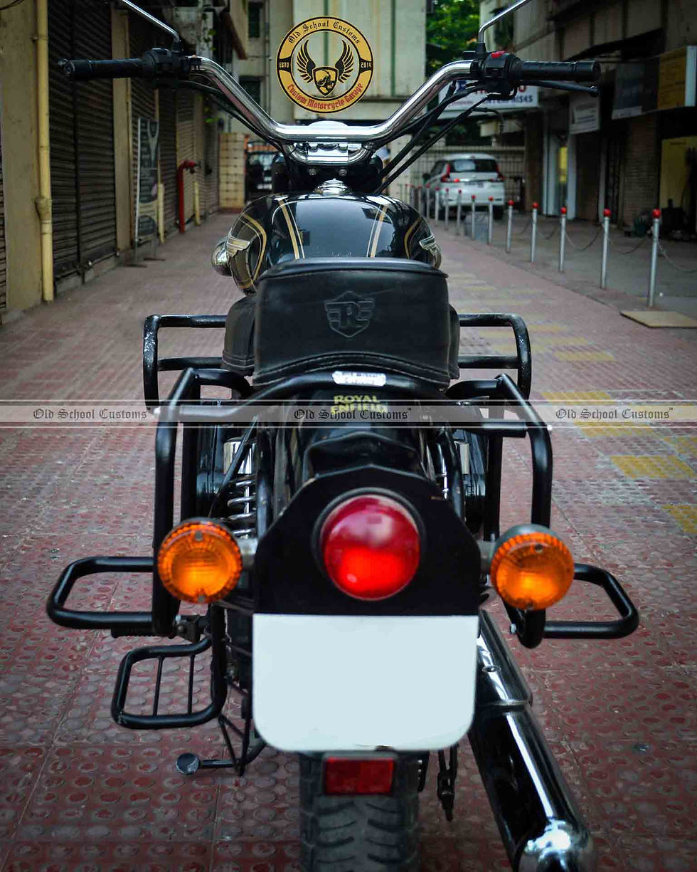 Thumbnail: Saddle Stay & Top Rack with backrest  for Royal Enfield Bullet