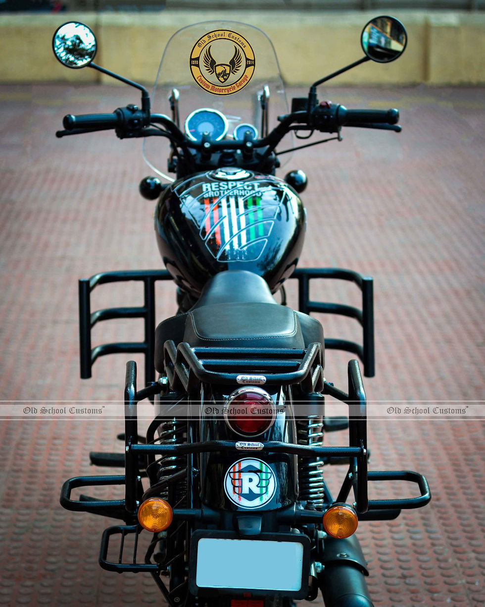Miniatura: Saddle Stay & Top Rack with Backrest for Royal Enfield Meteor
