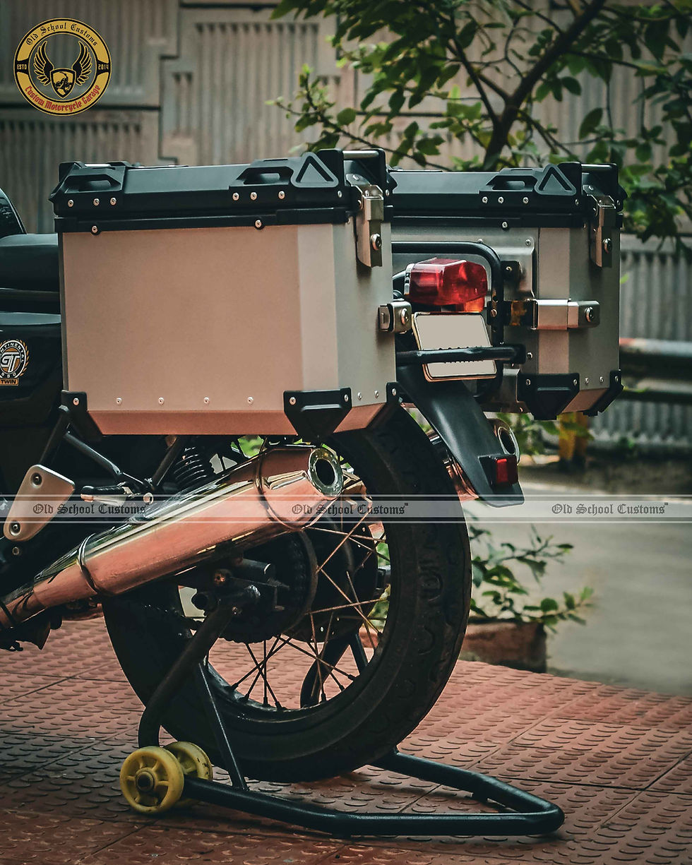 Miniatura: Wanderer Motorcycle Pannier Boxes for Royal Enfield Continental GT 650