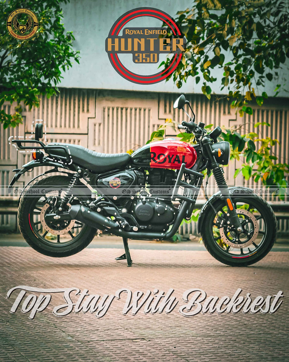 Miniatura: Top Rack with Backrest for Royal Enfield Hunter