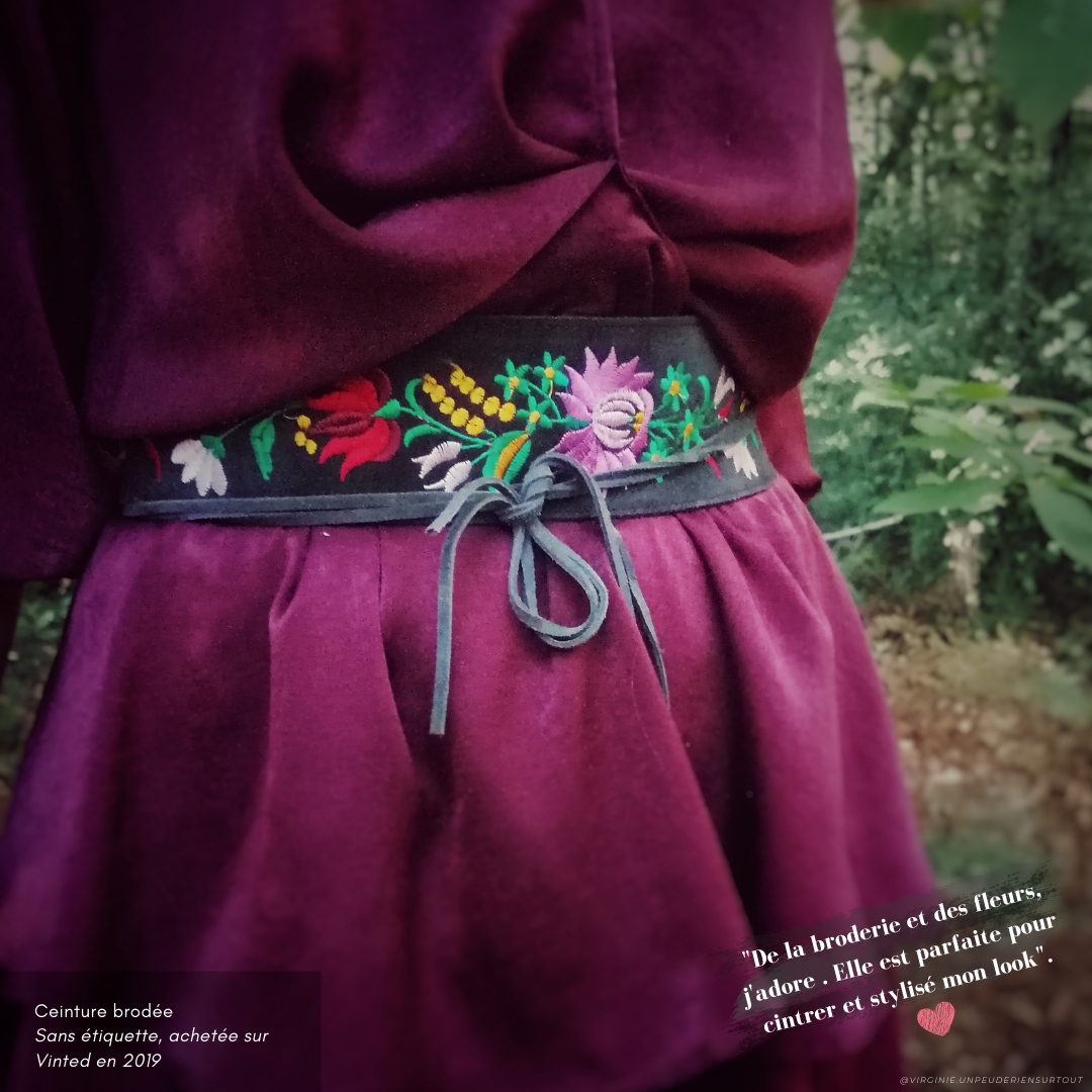 Ceinture fleurie brodée
