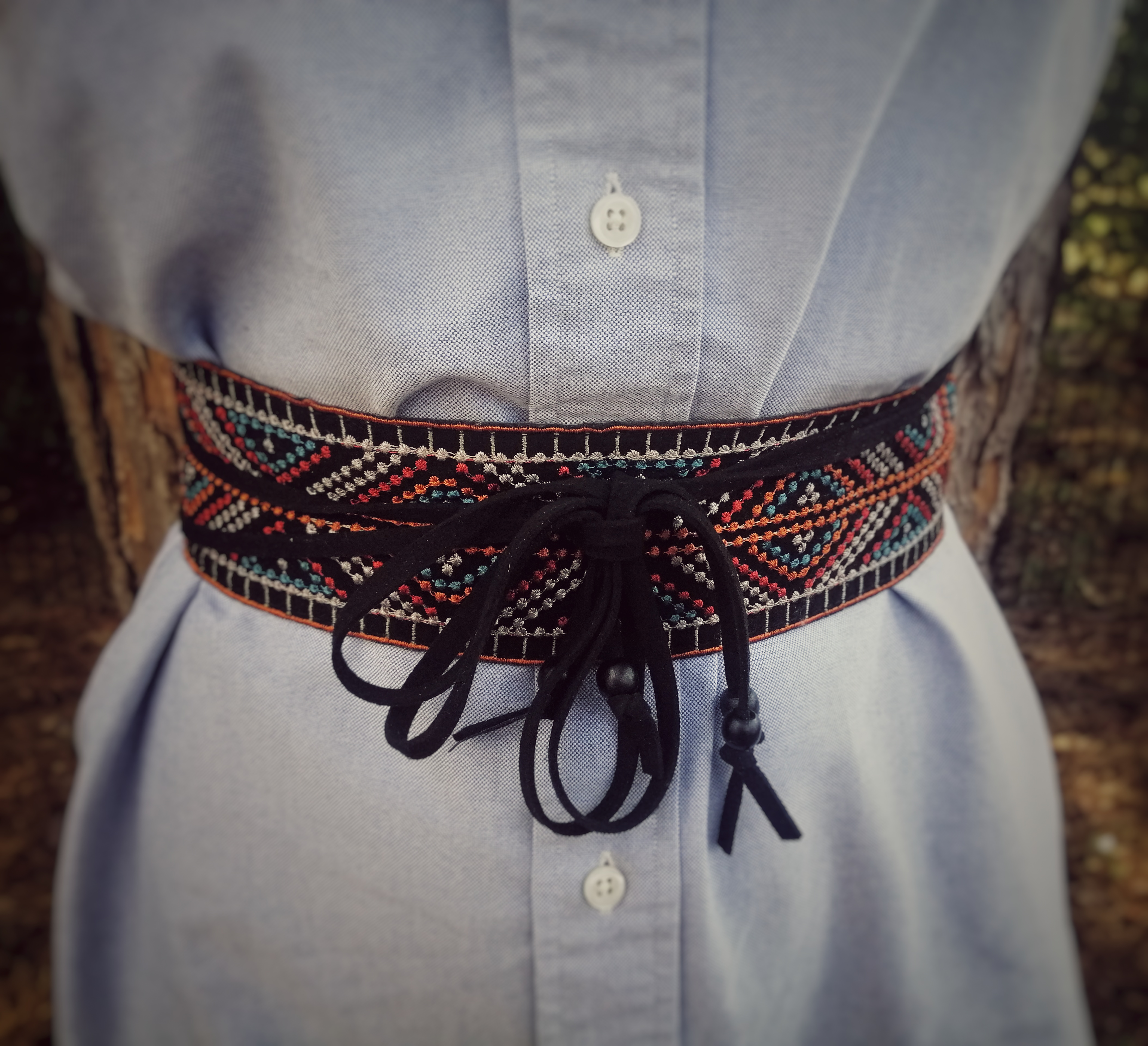 Ceinture brodée style ethnique