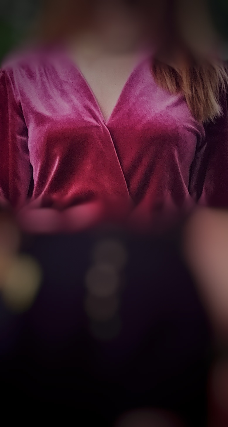 Body en velours framboise