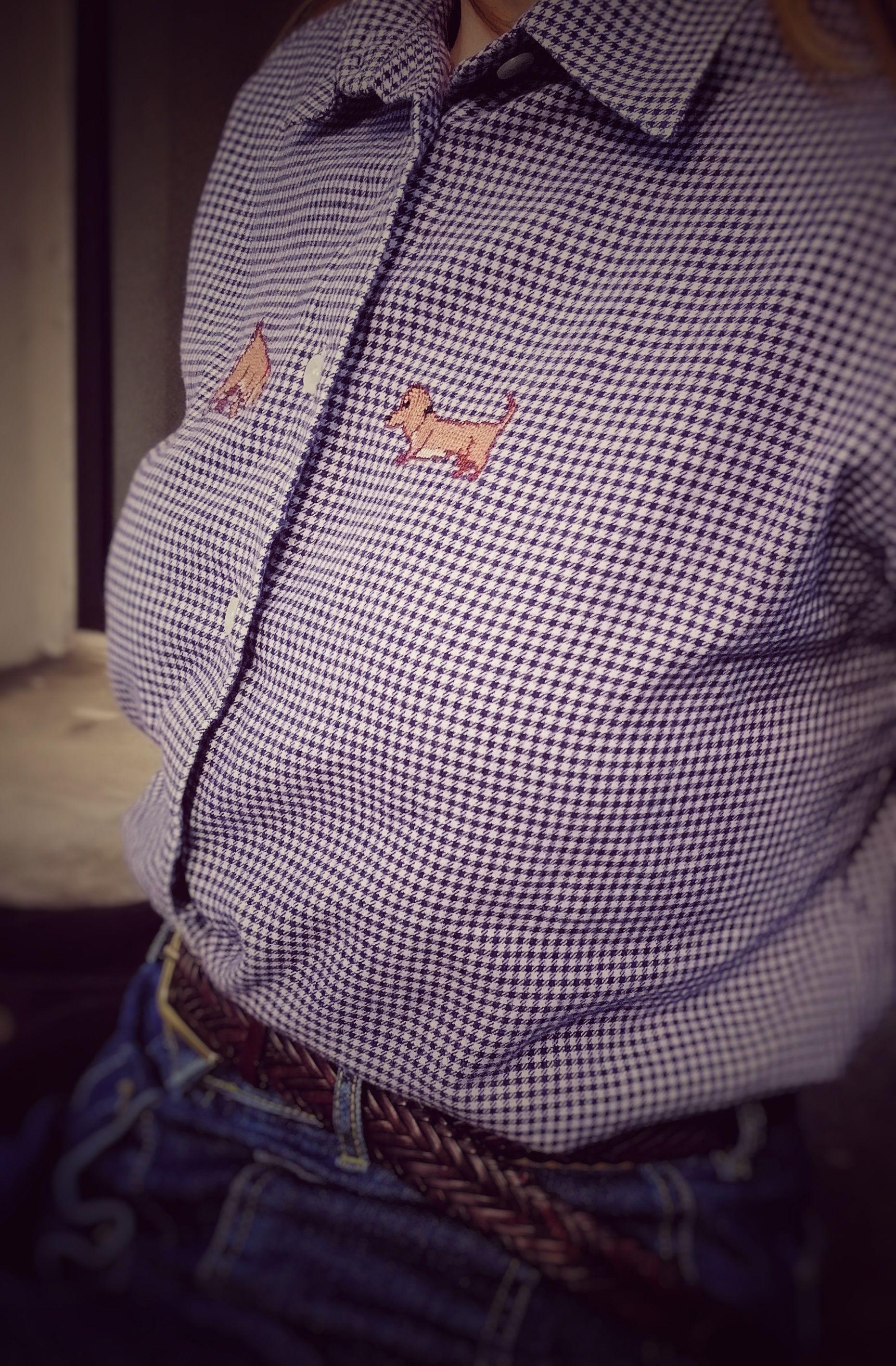 Chemise brodée vintage