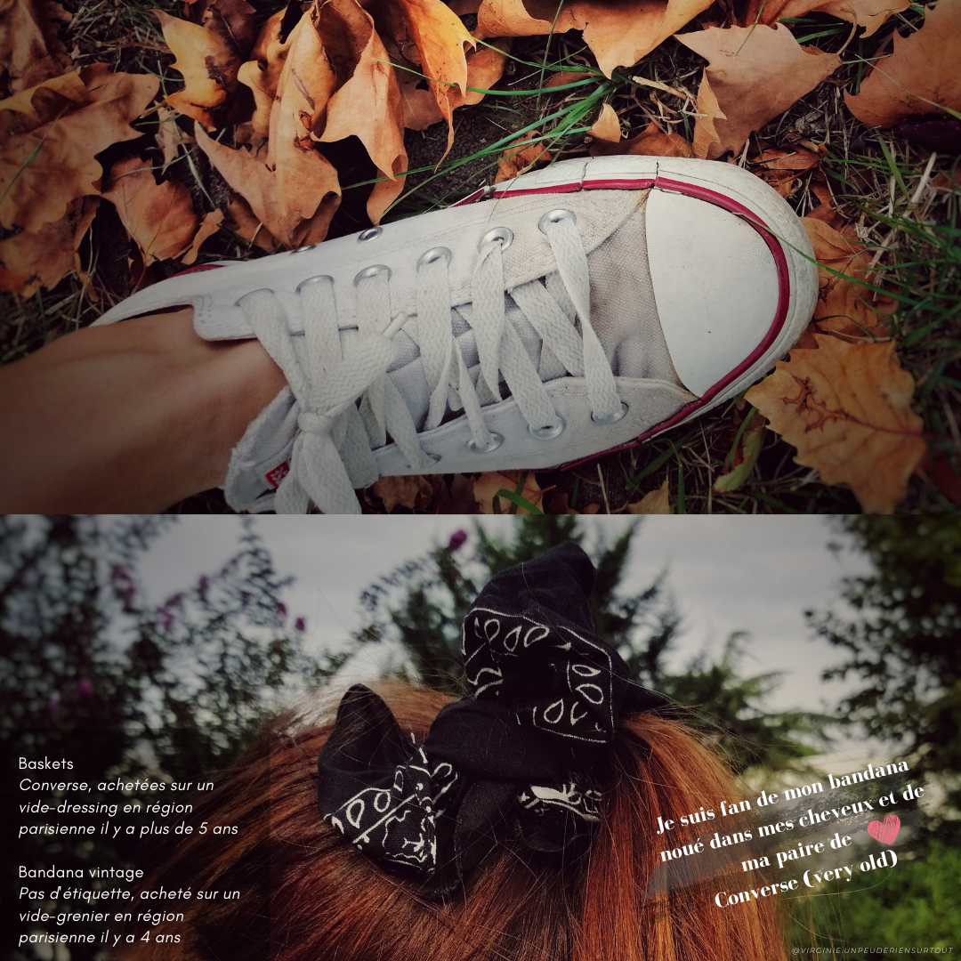 Baskets Converse et bandana vintage