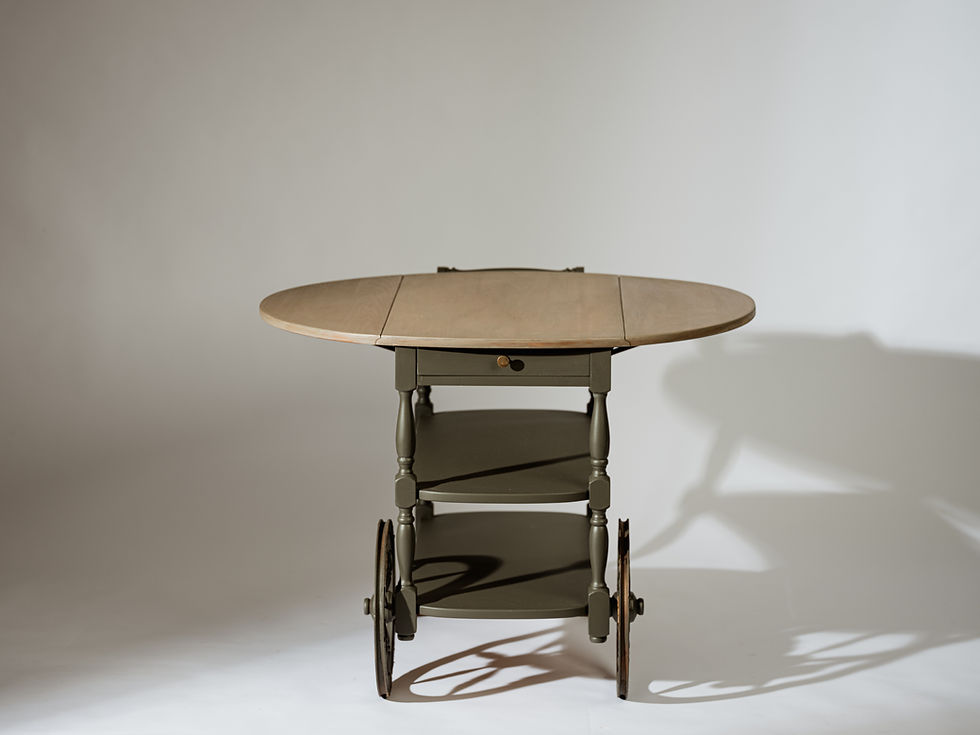 Thumbnail: Vintage Drop Leaf Tea Cart