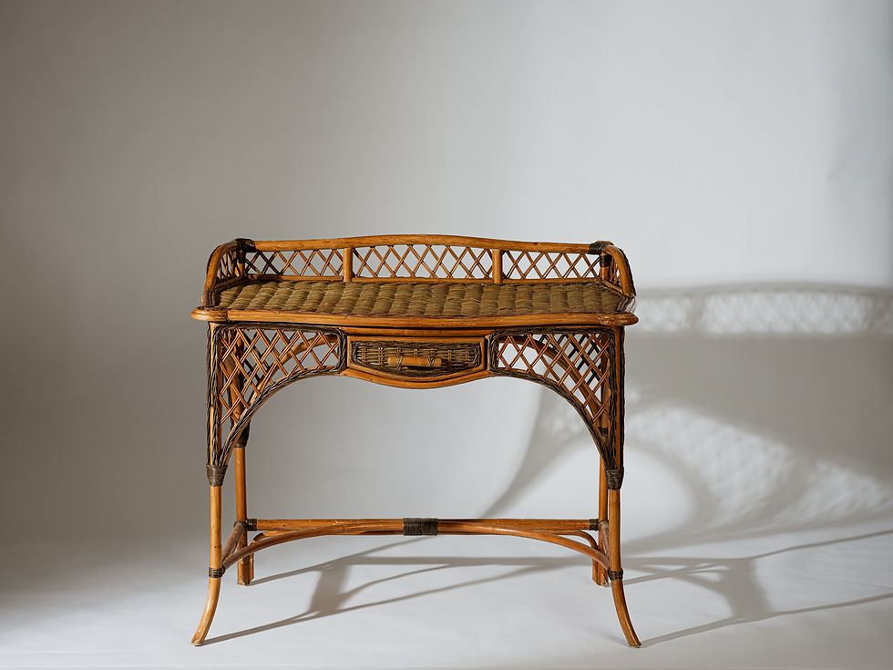 Vintage Rattan Writing Desk