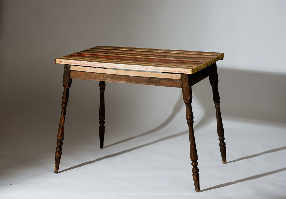 Antique Sewing Ruler Table