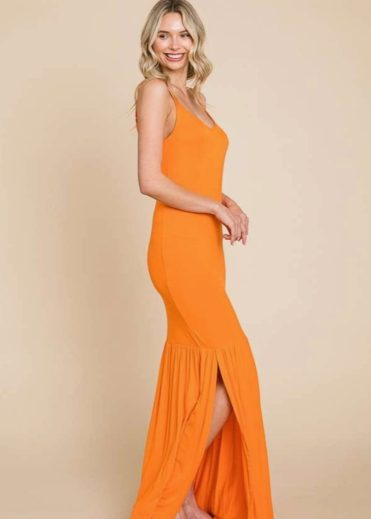 Thumbnail: Gabby Maxi Dress (Tangerine)