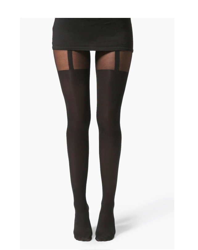 Mock Garter Tights