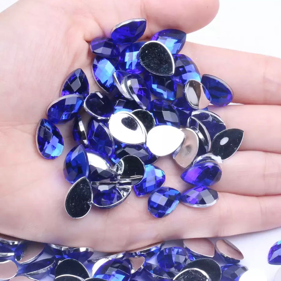 Teardrop Acrylic Gem - Sapphire