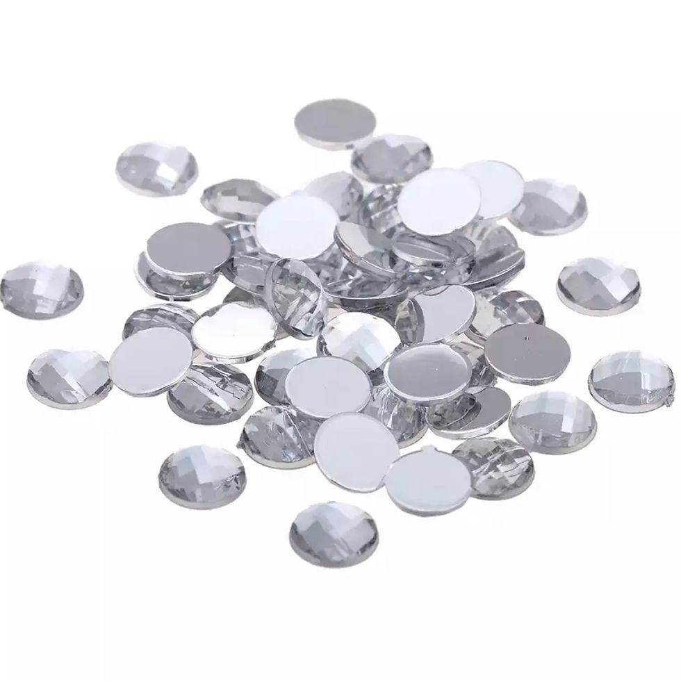 Round Acrylic Gem - Crystal Clear