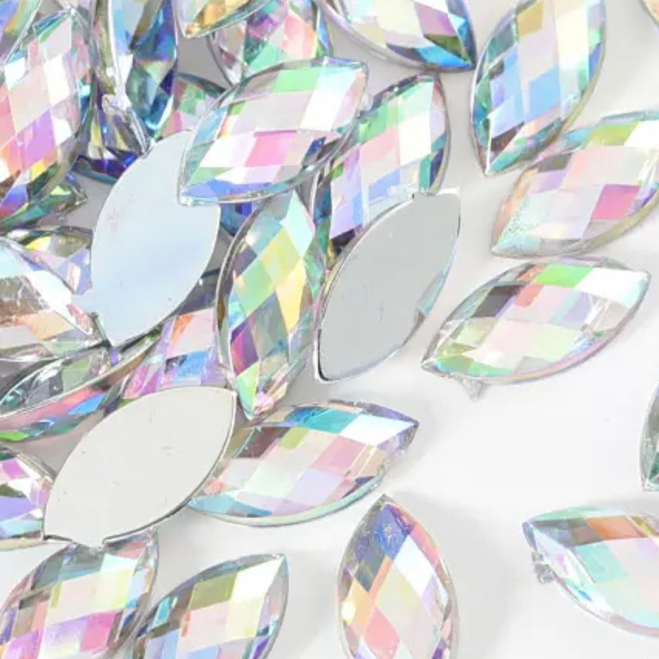 Baby Marquise Acrylic Gem - Crystal AB