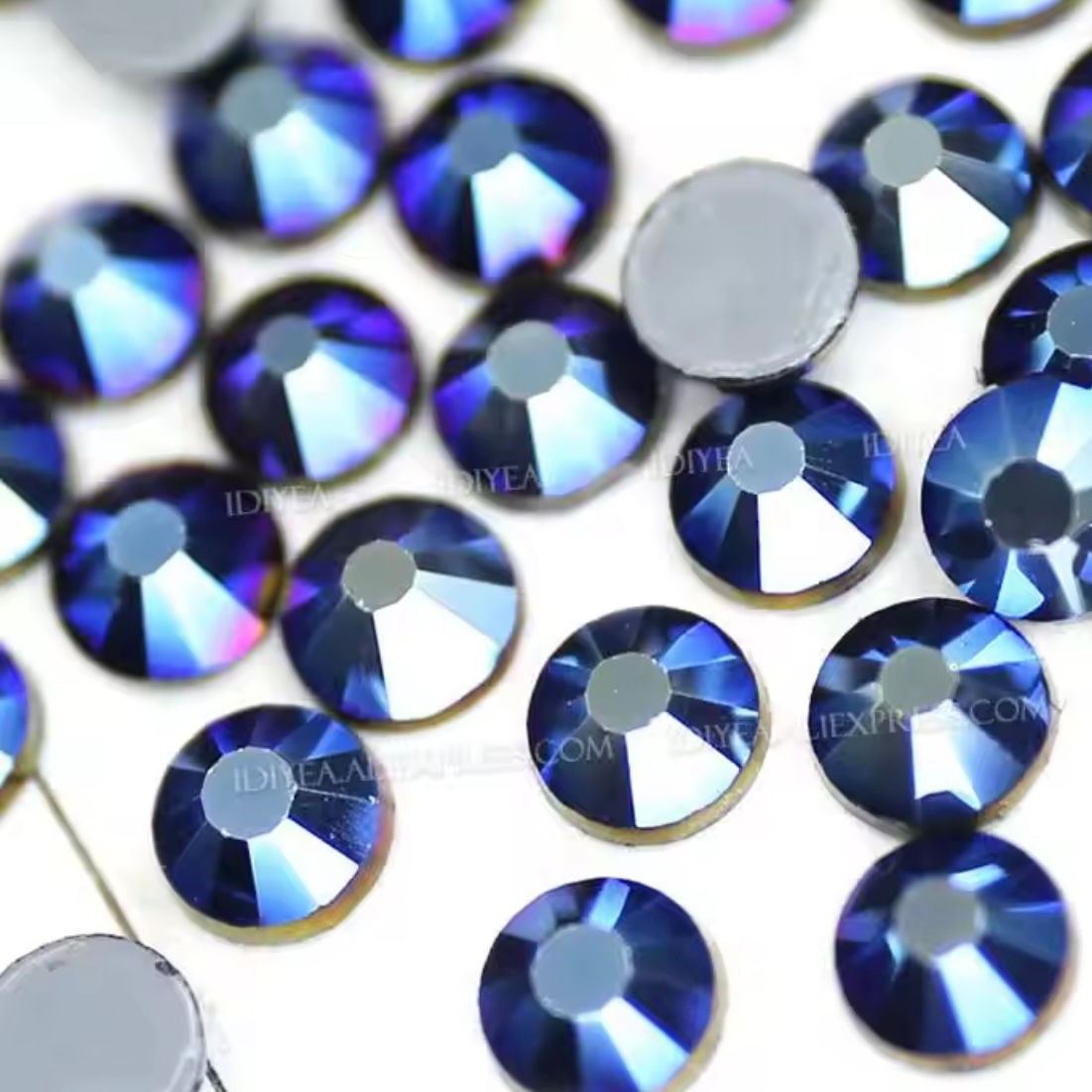 Rhinestone Colour Sample - Dark Blue Metal