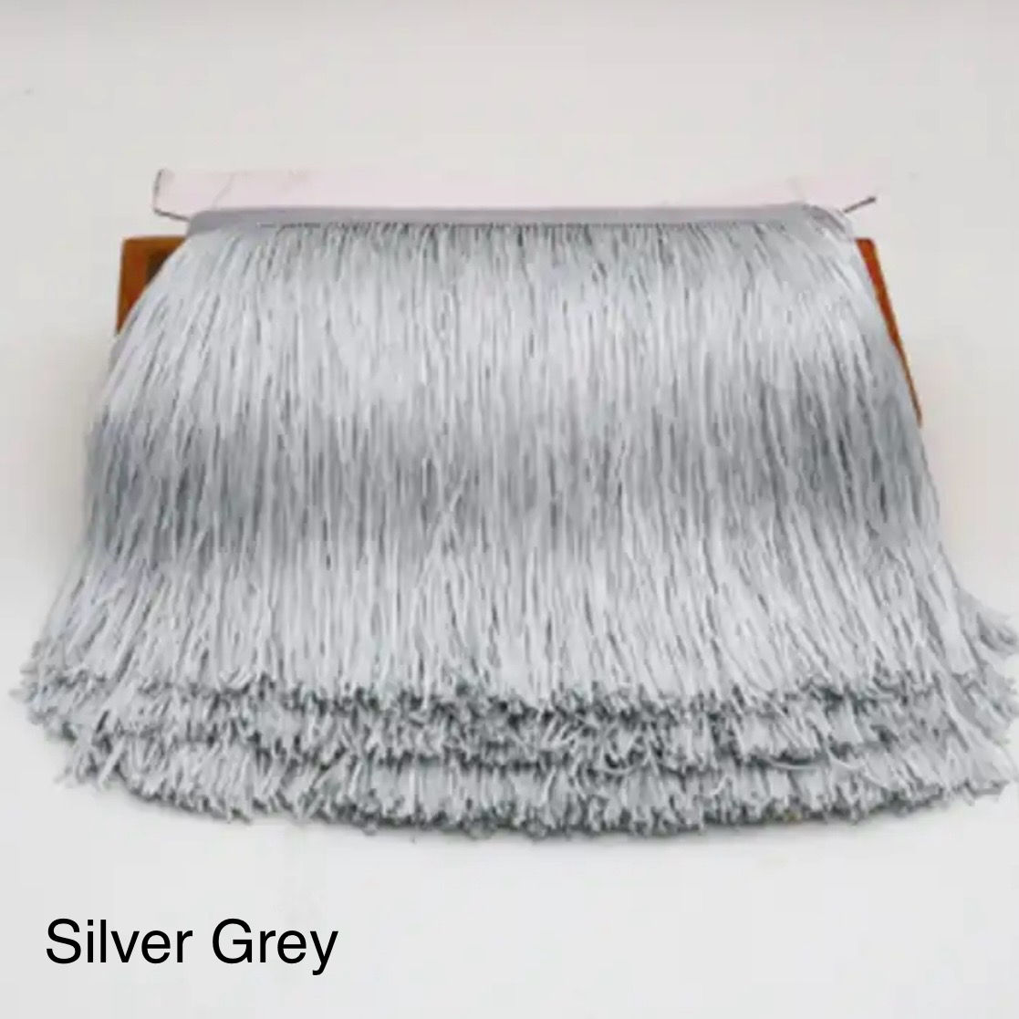 Fringe Trim - Silver Grey