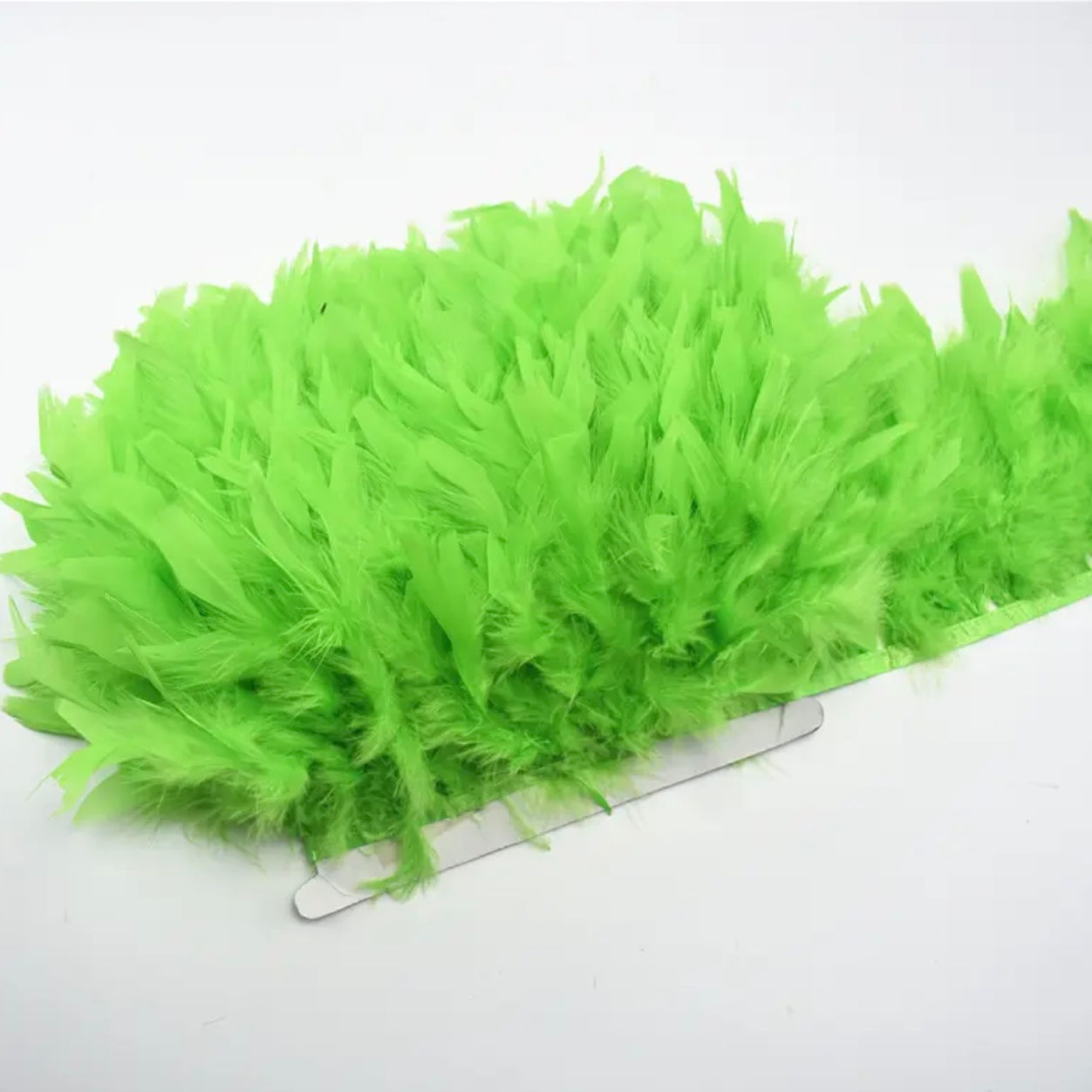 Feather Trim - Lime Green