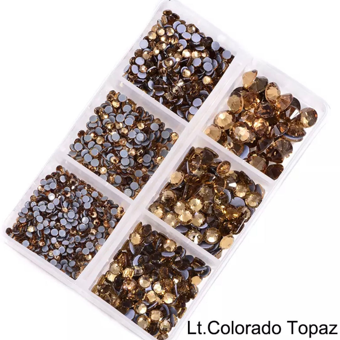 1200pc Rhinestone - Light Topaz