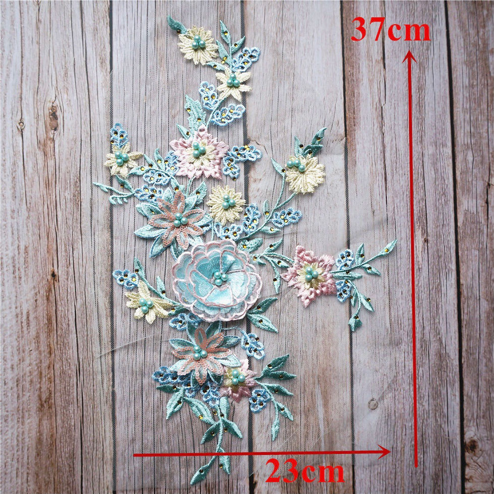Thumbnail: Elite 3D Floral Appliqué - Mint Garden 