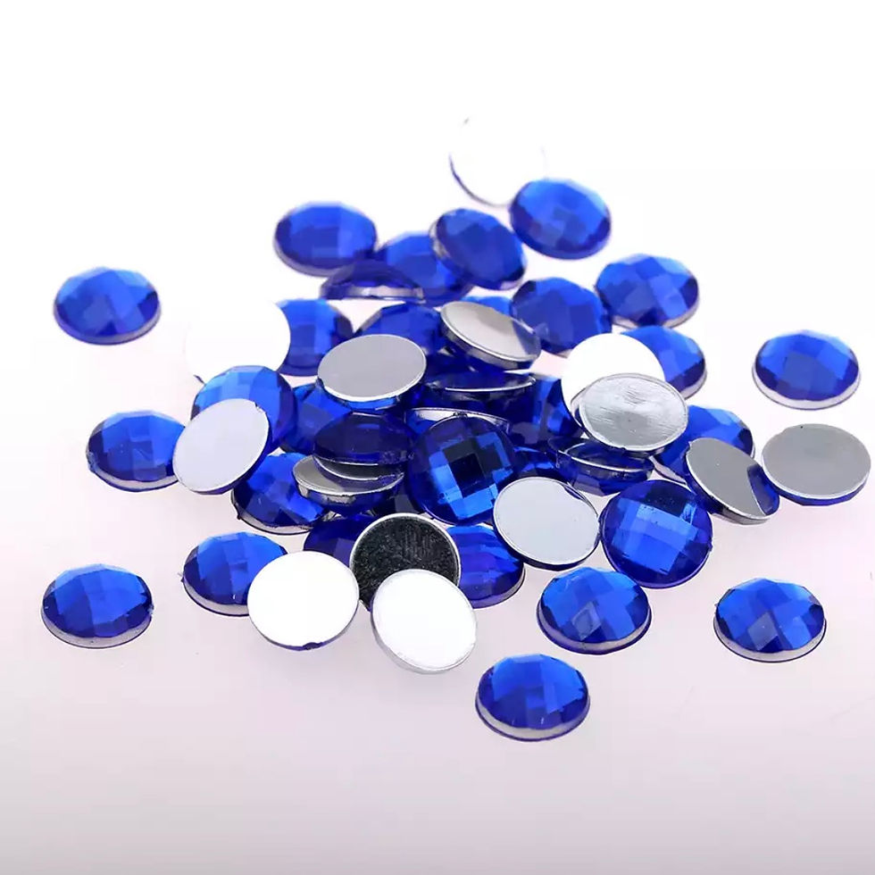 Round Acrylic Gem - Sapphire