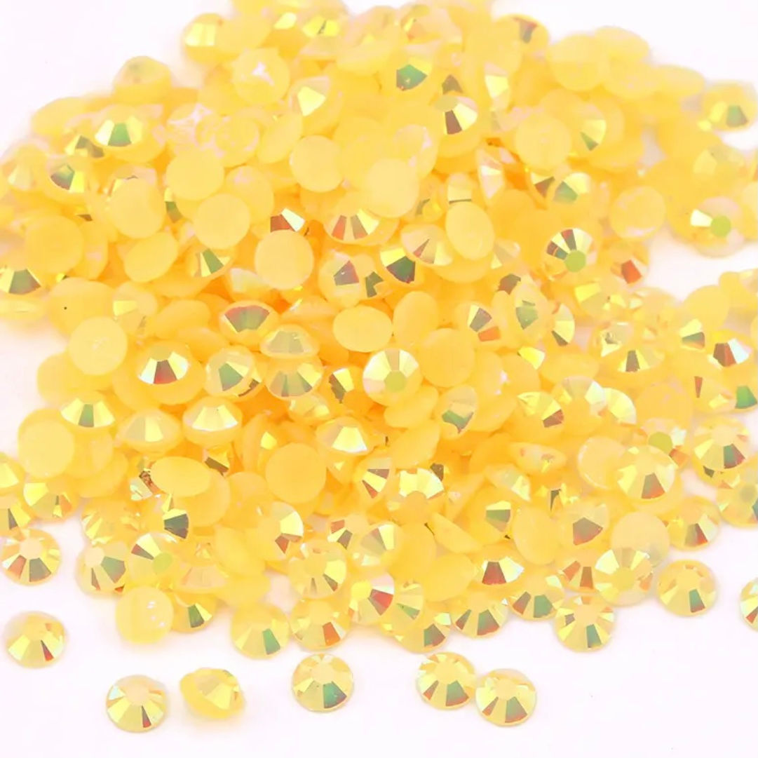 Jelly Gem Flatback - Yellow AB
