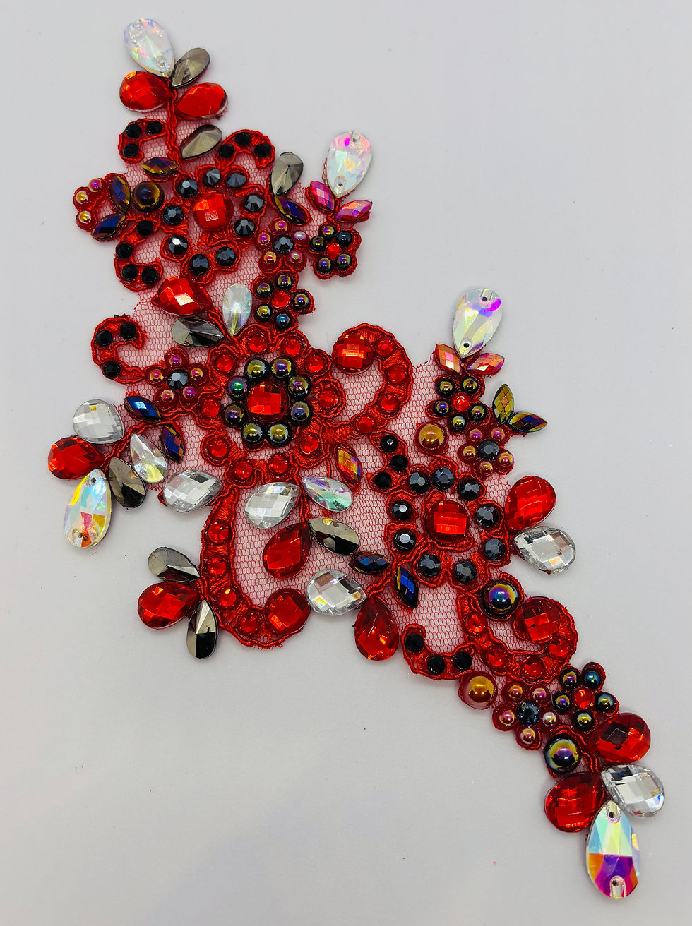 Thumbnail: Premium Beaded Appliqué - Moody Red