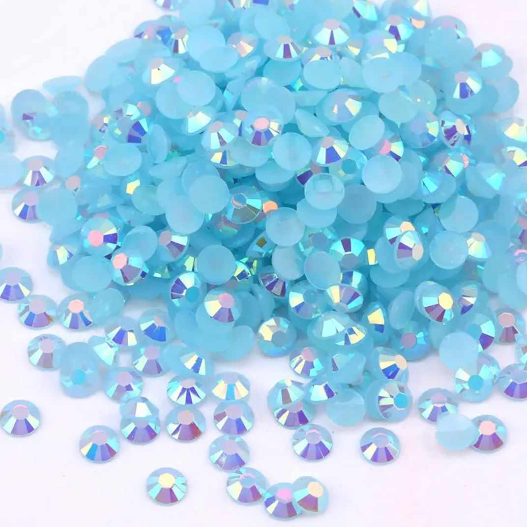 Jelly Gem Flatback - Baby Blue AB