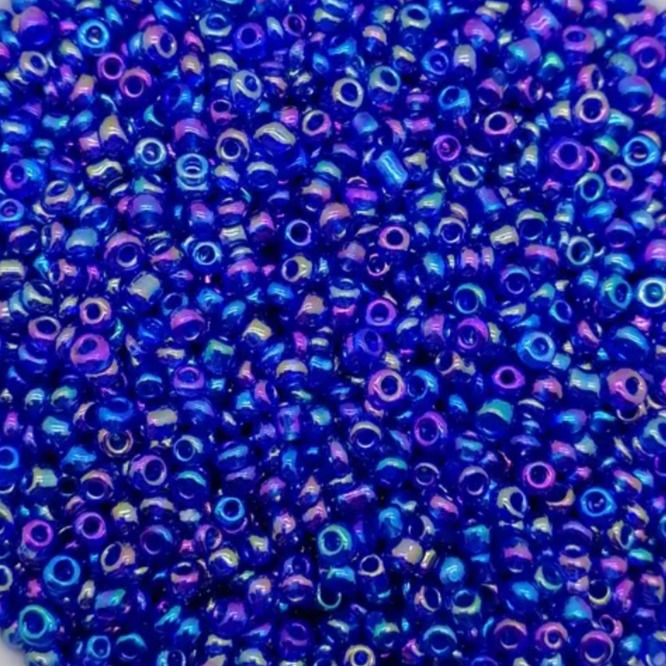 3mm Seed Beads - Blue AB