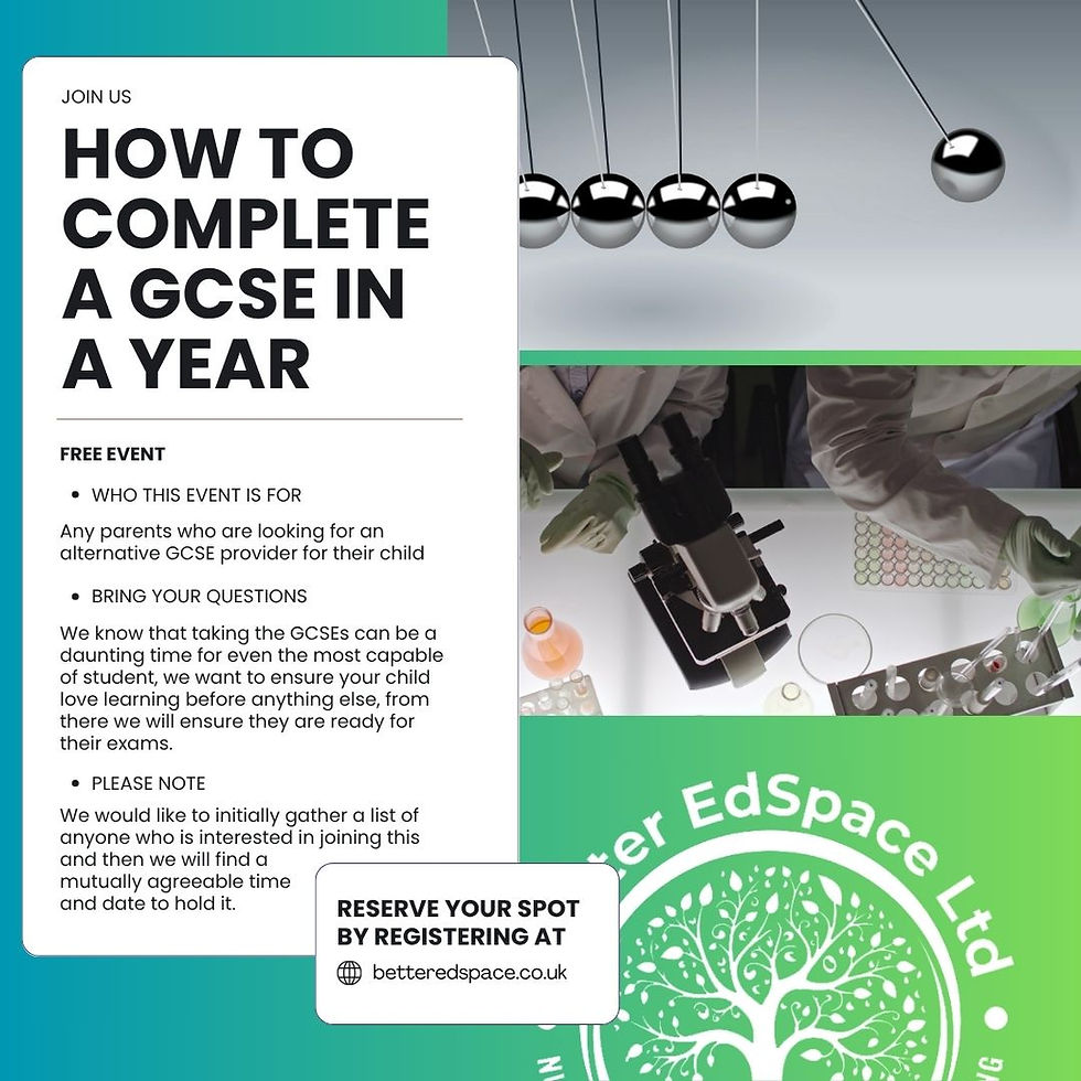 How to do a GCSE in a year!