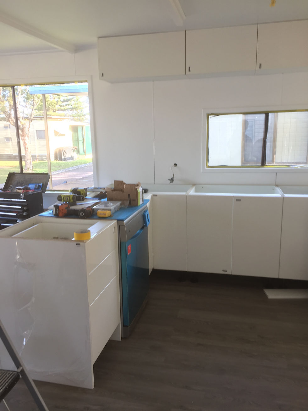 kaboodle kitchen bunnings install cabin