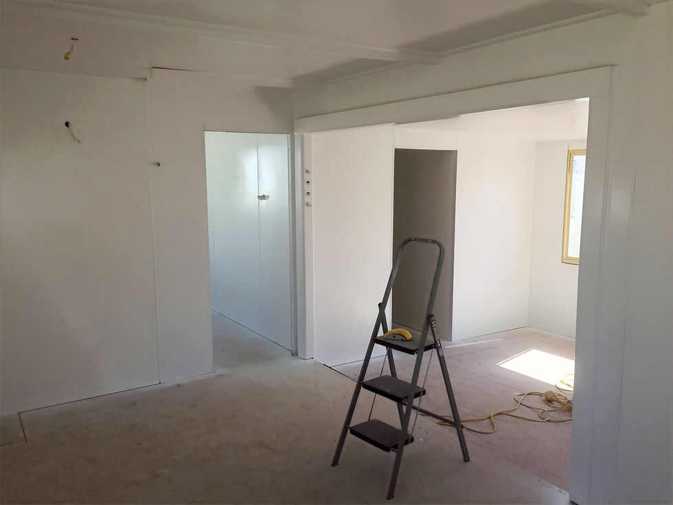 paint inside of a cabin or caravan spray