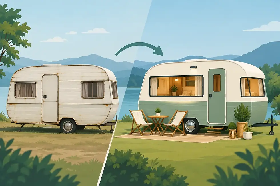 How to Modernise Old Caravans Without Losing Charm