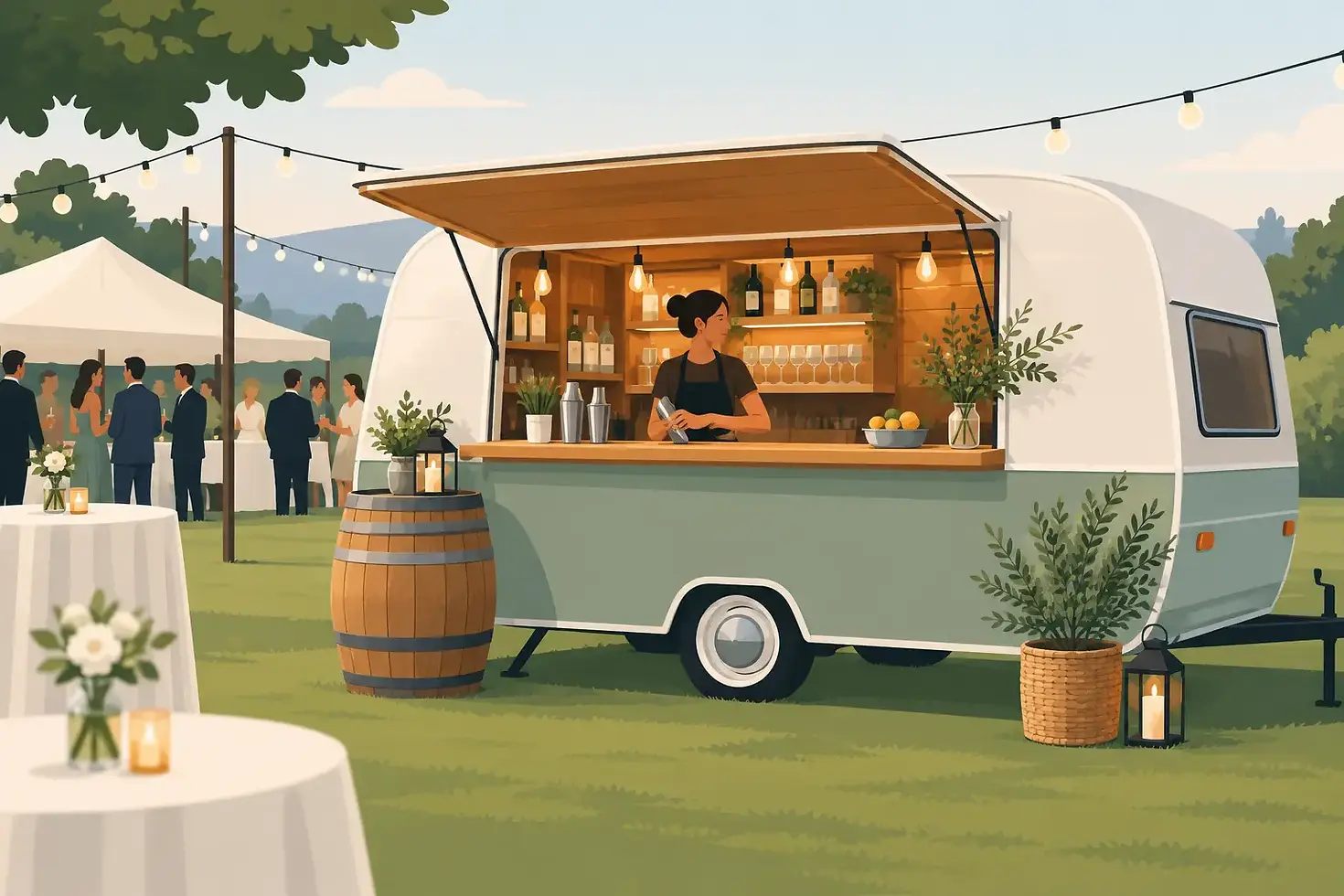 Caravan Mobile Bar Conversion Made for Events