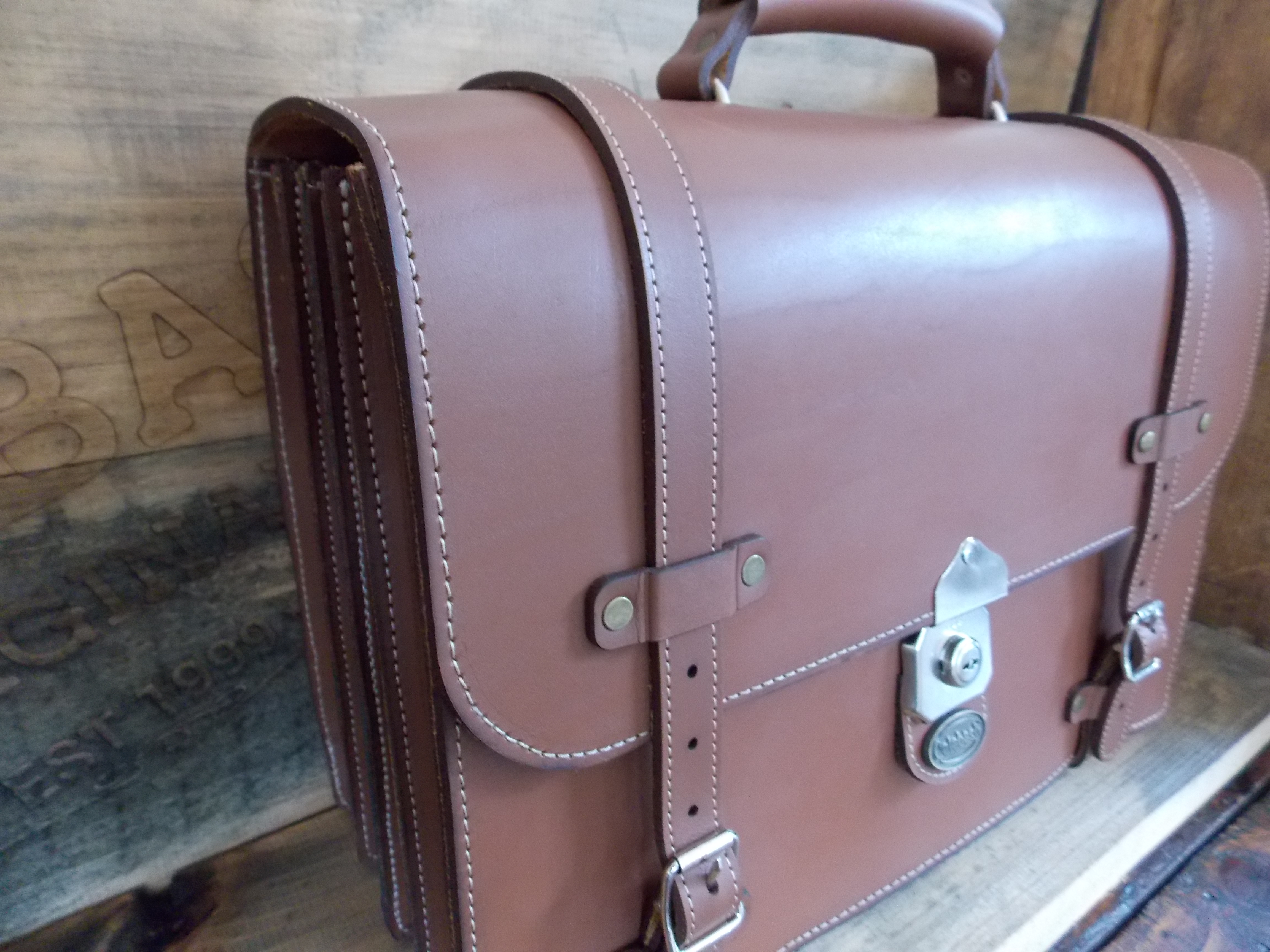 Leather School Bag