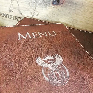 Laser Engraved Menu Cover