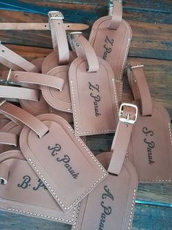 Tan Travel Tags