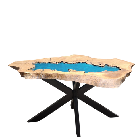 Table en bois époxy à Liège