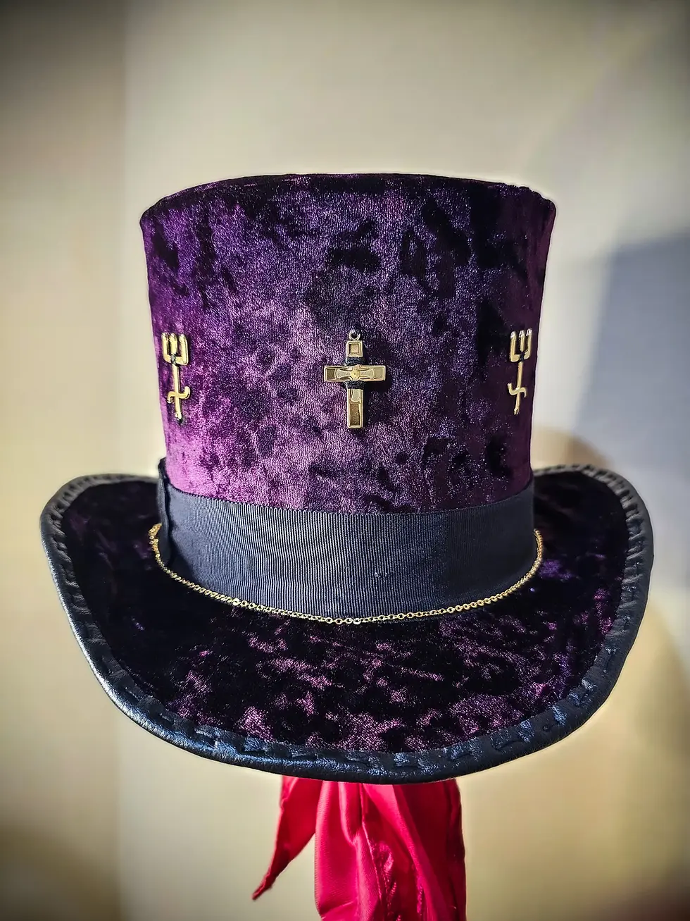 Thumbnail: The Crimson Velvet - Exú Veludo | Wool Felt Top Hat