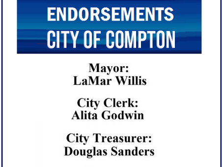 Compton Chamber of Commerce Announces Its Endorsements For April 20 Primary Ballot