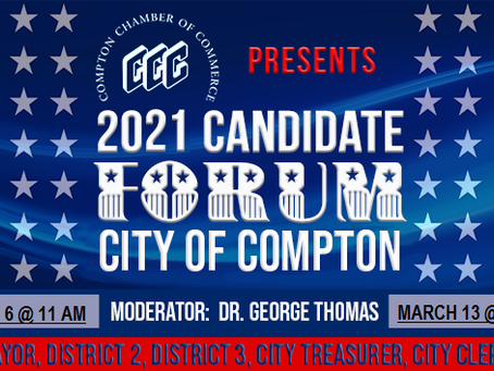 Compton Chamber Presents The 2021 Compton Candidate Forums on March 6th and 13th