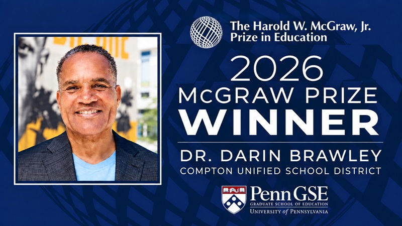 CUSD Superintendent Dr. Darin Brawley Wins Prestigious 2026 McGraw Prize in Education