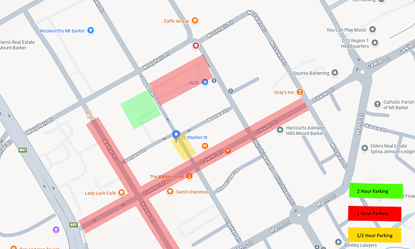 a parking map of Mt Barker
