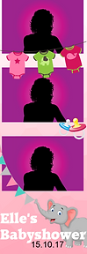 Cute and fun baby shower photo strip design