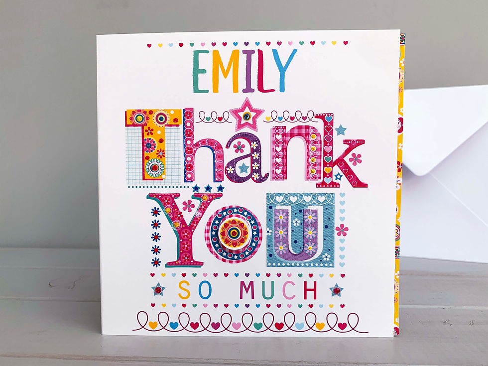 Thumbnail: Thank you, personalised card