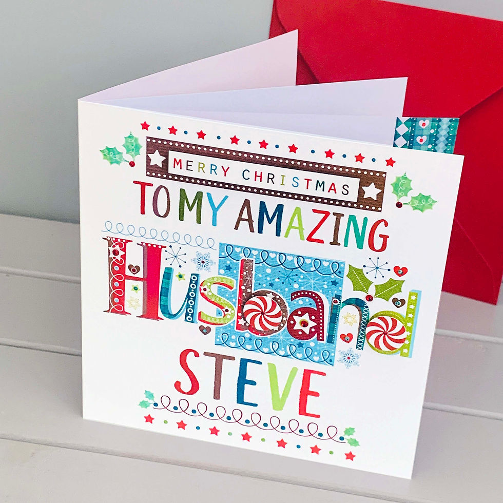 Thumbnail: Husband Personalised Christmas Card