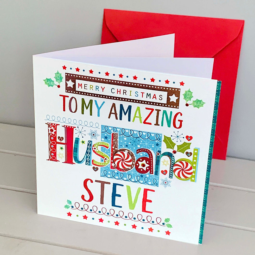 Husband Personalised Christmas Card