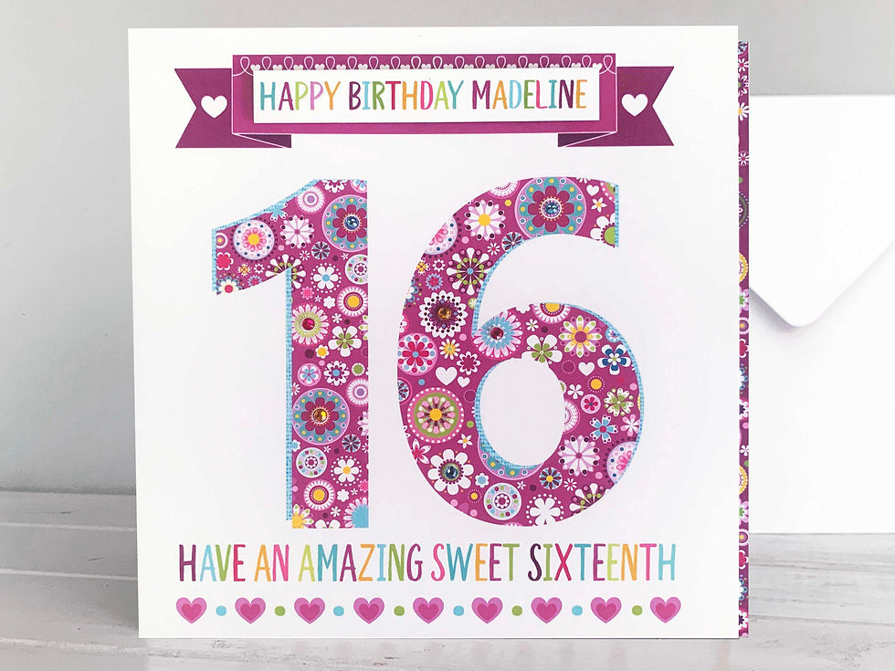 Thumbnail: Personalised Special 16th Birthday Girl Card